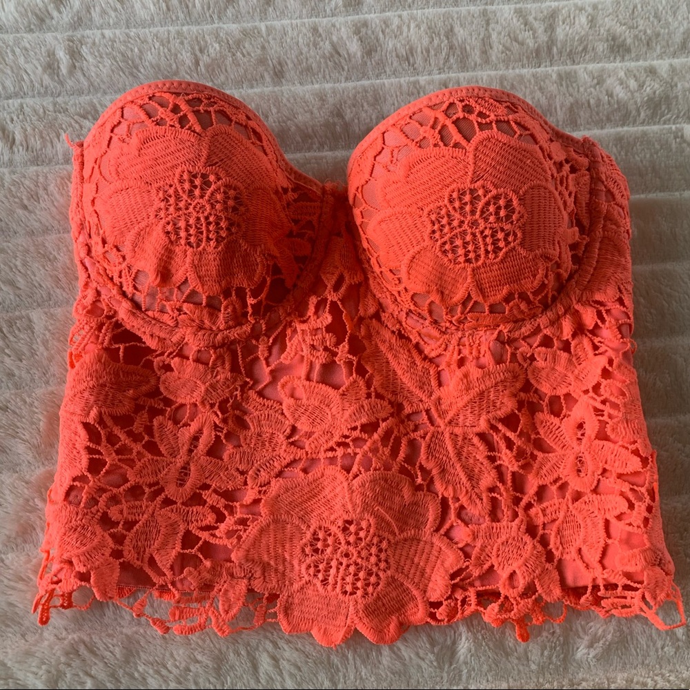 Orangish pink crop top